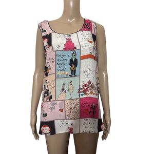 CHARLIE B comic print Tank Top